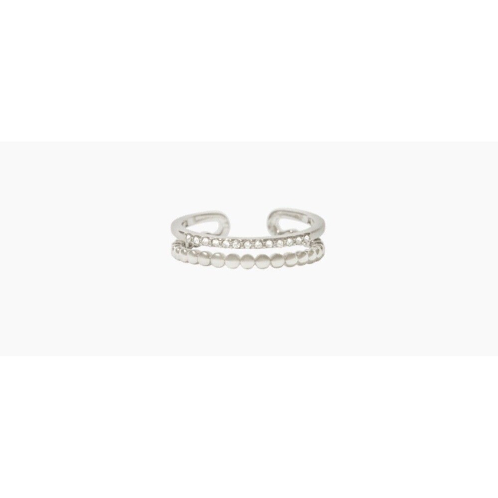 NEW Marlyn Schiff “Arielle” Double Adjustable Ring-Gold Tone